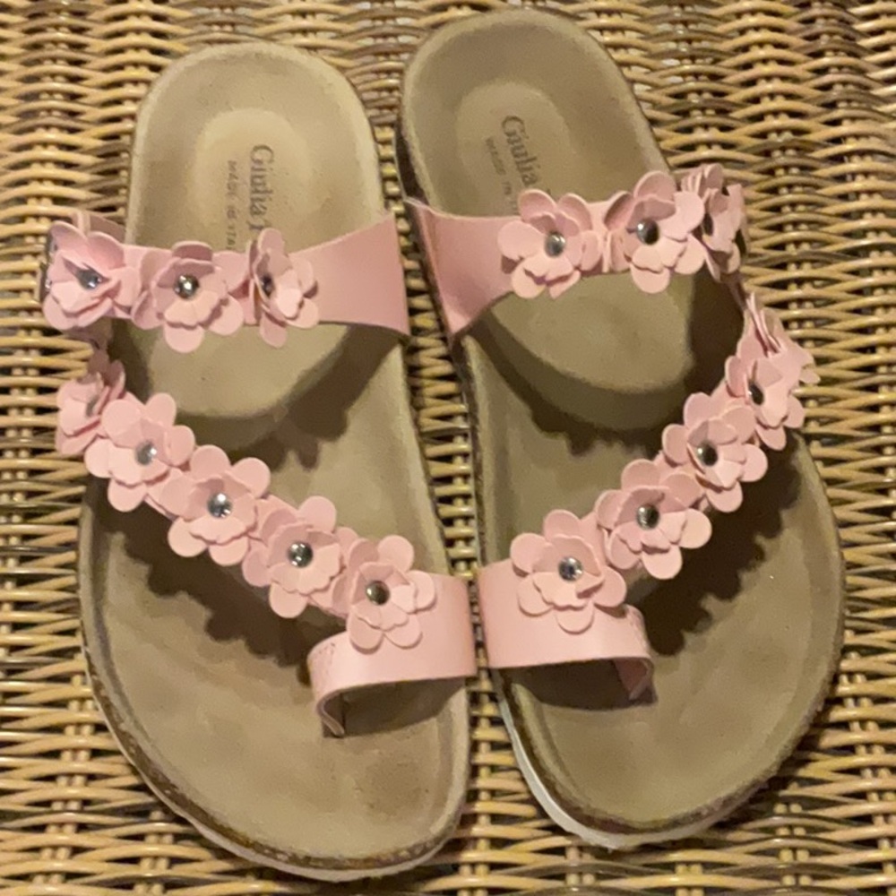 Giulia Palai Pink Floral Sandals